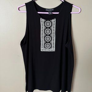 Chelsea & Theodore Top, Black w/white, Large